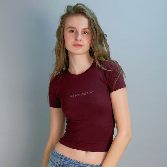 HUG ME TOP BURGUNDY