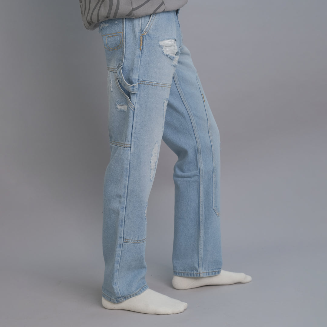 DISTRESSED CARPENTER LOOSE FIT